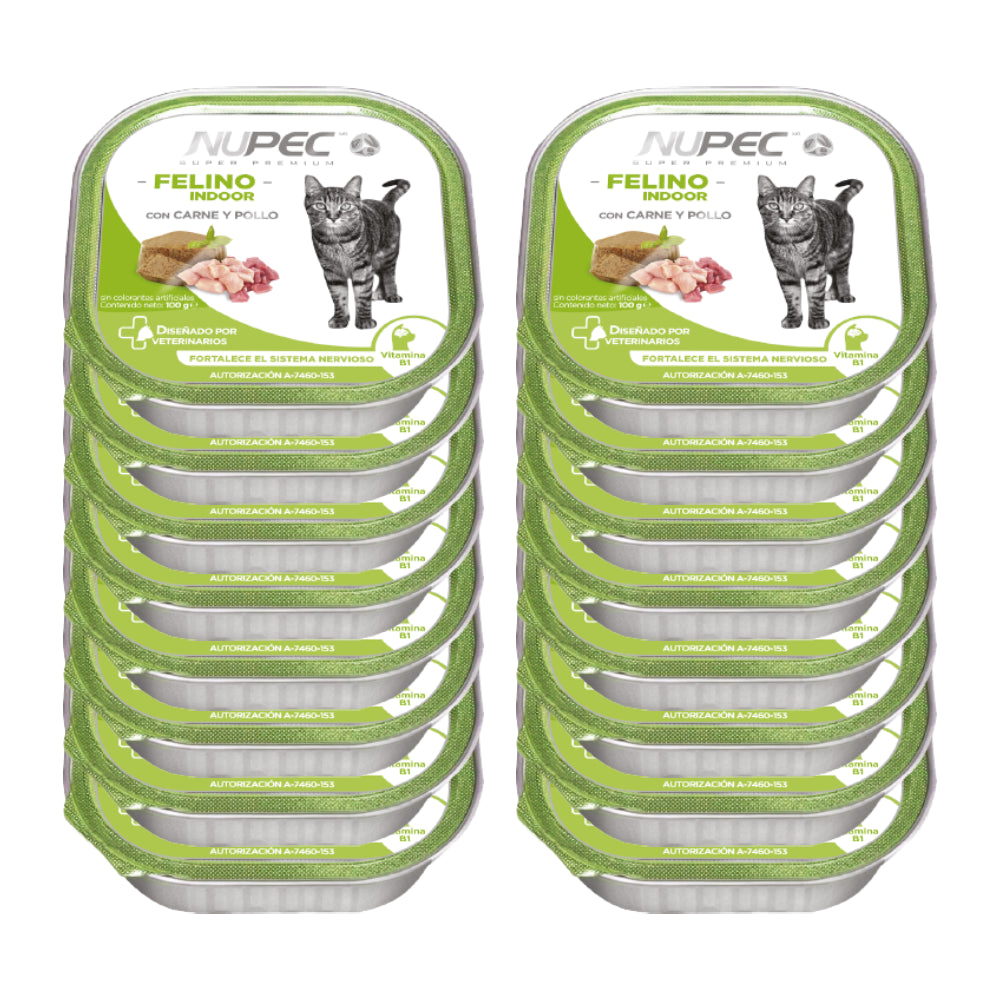 NUPEC FELINO INDOOR HÚMEDO 16 PIEZAS